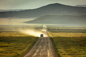 Vehicle approaching. Carrizo Plain, California